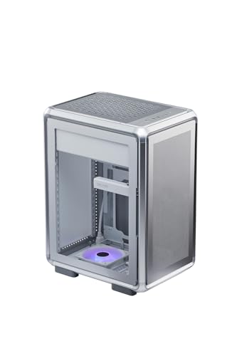 Gabinete Cooler Master MasterFrame 400 Mesh Plata, Tipo Mini Tower, Compatible con Micro-ATX y Mini-ITX, con Paneles de Vidrio Templado y Malla para Refrigeración miniatura 2