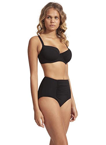 Seafolly Women's High Waisted Full Coverage Bikini Bottom Swimsuit2