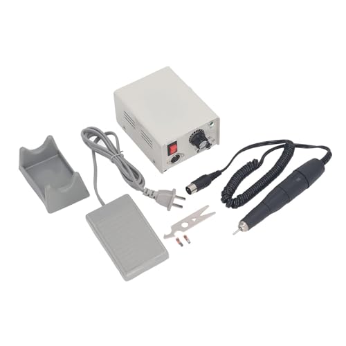 Kit de Mano Micromotor, Seguridad Automática de Sobrecarga Alta Precisión Fácil Usar Versátiles Versátiles bajo Ruido 35k Rpm para Joyería Laboratorio Cerámica (EU enchufe 220V)