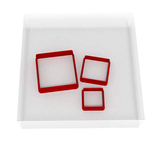 JUST Tiny Square Shape Cutters | Set of 3 Mini