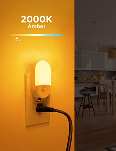 Image of L LOHAS LED Motion Sensor Night Light, Amber Night Lights Plug into Wall,2P