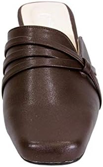 Peerage Claudia (LC9039) Women's Wide Width Squared Toe Casual Dress Mules Brown 11 | Image 1