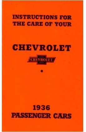 1936 CHEVROLET Full Line Owners Manual User Guide