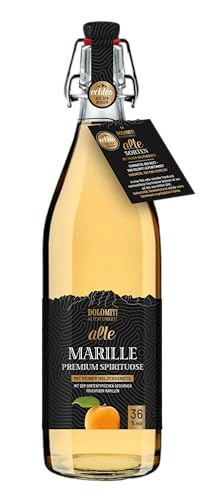 DOLOMITI Alte Marille 36 % vol. – Premium Marillen-Schnaps aus dem Barrique-Fass – 1 l in...