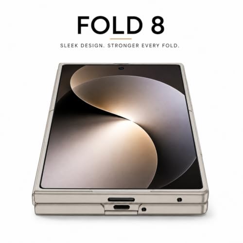 Image of TechTrendz Hard PC Ultra Slim Matte Case for Samsung Galaxy Z Fold 8,Shockproof Anti Scratch Protective Cover with Wireless Charging Compatible with Z Fold 8 5G (Titanium Gray)