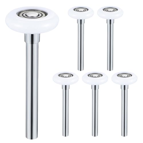 PENIKOKO 6 Piezas Rodillos para Puerta de Garaje con Cojinete de Nylon Silencioso Ruedas Resistentes y Estables para Repuesto de Herrajes de Pista de Garaje