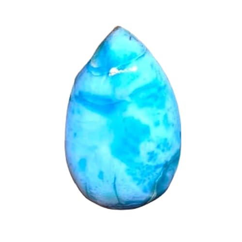 Larimar naturel taillé en poire pour sublimer vos colliers d'été DIY
