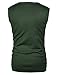 PJ PAUL JONES Mens Basic V Neck Sweater Vest Slim Fit Solid Sleeveless Knitwear Dark Green XXL