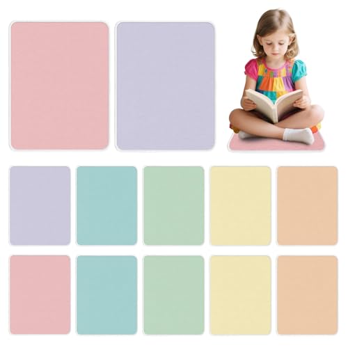 12Pcs Classroom Sitting Floor Seats,16.5 * 12.5inch Carpet Squares for Classroom, Classroom Decor sit Spots,Non-Slip Floor Cushion,Suitable for Nurseries and Kindergartens School Classrooms Family