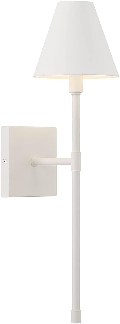 Savoy House 9-5201-1-89 Jefferson Vintage Traditional Modern Metal Wall Sconce, 1-Light 60 Watt, 20" H x 6" W, Matte Black