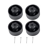 HQLDMYGS 4Pcs Turntable Replacement Feet (w/Screws) Compatible with Pioneer PL-512, PL-514, PL-516, PL-518, PL-540, PL-560 Turntables, Black Vintage Style