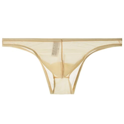 Men's Transparent Low Waist Ultra-thin Underwear Sexy Breathable Jockstrap Pouch Bikini Briefs