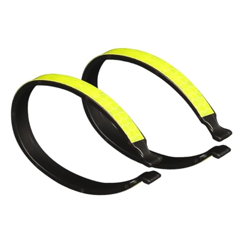 Set 4 Fasce Riflettenti Per Braccio E Gamba Con Pinze Pantaloni In Plastica - Accessorio Di Sicurezza Per Corsa E Ciclismo Notturno