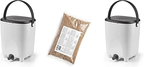 Biolan Bokashi - Cubo de iniciación (2 x 10 l), incluye 1 kg de s...