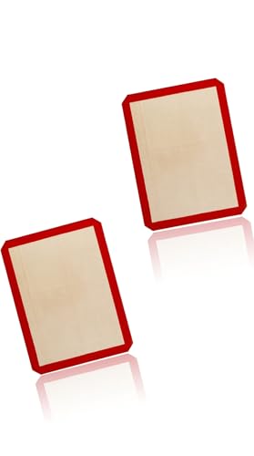 Silicone Baking Mat, 20x30cm Fiberglass Reinforced, Non-Stick Reusable Baking Sheet for Even Baking, Dishwasher Safe, Heat Protected to 480°F, Replaces Parchment Paper for Cookies, Pastry, Bread