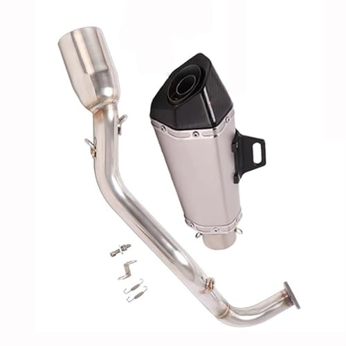 スリップオン 51mm フルシステム オートバイ排気エスケープ モト フロントリンクパイプ マフラー に適合するNMAX 125 155 NMAX155 2020 2021 2022用