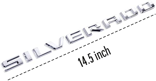 Image of 2019-2025 2pack OEM Nameplate with LTZ Emblem 3D Letters Badge Replacement for Silverado 1500 2500HD 3500HD 86539786 (Glossy Chrome)
