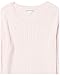 Amazon Essentials Women's Lightweight Cable Crewneck Sweater, Long Sleeve (Available in Plus Size), Light Pink, Large
