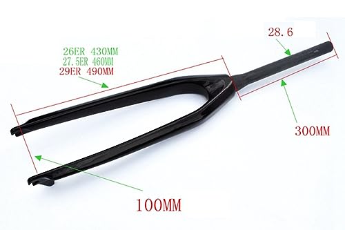 Fourche rigide VTT 29 pouces carbone pivot conique pour frein à disque - 2