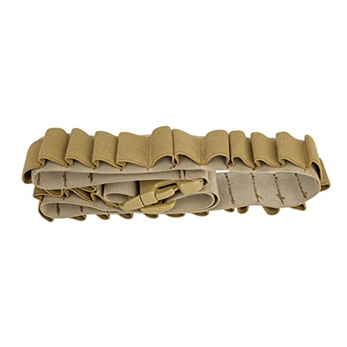 Genericer Shell Belt, Nylon Shotgun Jagd Gauge Shotgun Shell Patronentasche 29 Schuss Munition Bandolier Bullet Belt Bag Shotgun Patronenhalter für Taktische Waffe(Schlamm)