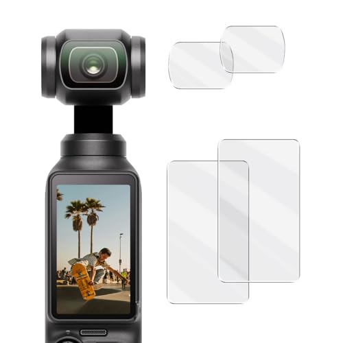 JCJCLY �Ή� dji osmo pocket 3 �ی�t�B���� �K���X�t�B���� 2�� + �J�����t�B����2�� �y4���Z�b�g�z �I�Y���|�P�b�g3 �p�� �t�B���� �����K���X ��ʕی� �J�o�[ ���{���Ɏq�� �d�x9H �ϏՌ� ��U�h�~ �C�A�[�� �\��t��