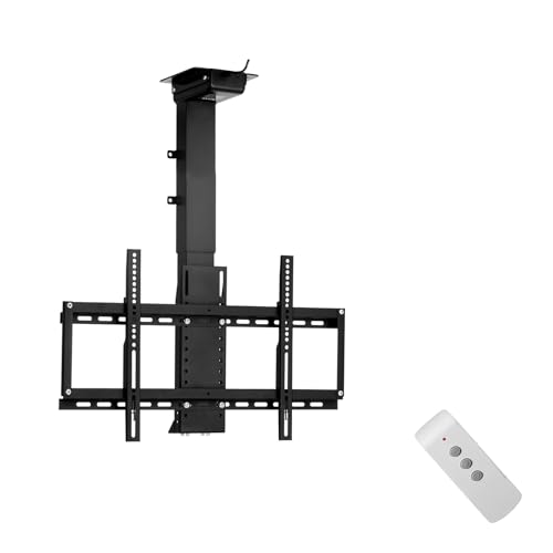 Soporte TV motorizado para Pantallas de Plasma/LCD/LED de 32 70 Pulgadas, Soporte TV Techo automático con Mando a Distancia, VESA máx. 600x400 mm, soporta hasta 60 kg (560 1210mm)