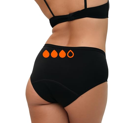 snuggs® Basics | Periodenunterwäsche für Starke Blutung | Dünne und saugstarke Menstruationsunterwäsche | Periodenunterwäsche aus recyceltem Nylon | Nachhaltige Alternative zu Tampons und Binden | M