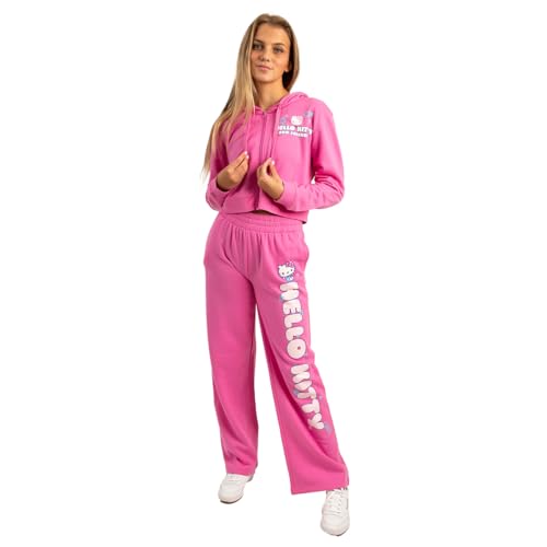 Hello Kitty Adult Zip Up Hoodie and Jogger Set-L Pink at Amazon
