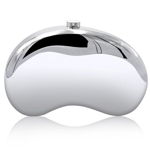 Image of Shiny Metallic Acrylic Clutch Purses For Women Wedding Handbag Evening Clutch Shell Purse
