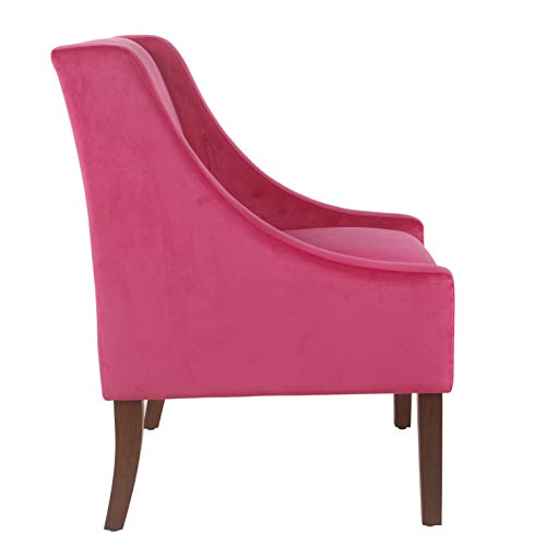 Image of HomePop Classic Swoop Arm Accent Chair - Pink