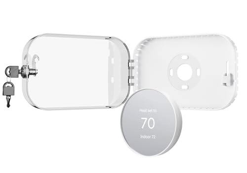 2-in-1 Thermostat Wall Plate with Lock Box for Google Nest