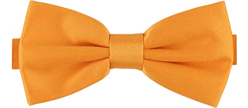 Ladeheid Herren Schmale Fliege mit einstellbarem Band für Anzug festlich M(Amber, 12cm x 6cm)