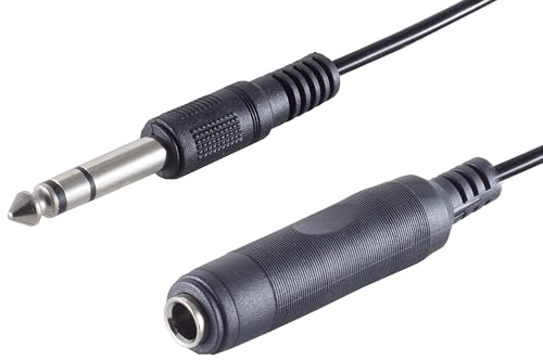 1x Cable de extensión de audio de conector jack a conector hembra de 6,3 mm Diseño robusto Conectores moldeados Perfecto para instrumentos musicales de estudio HiFi