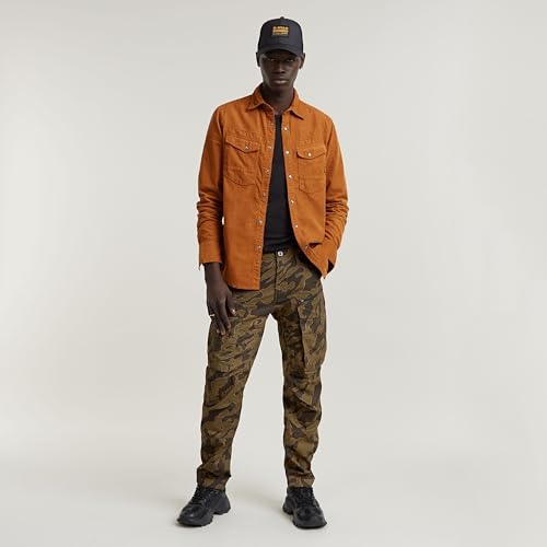 G-STAR Raw - Mens Rovic Zip 3D Regular Tapered Pants, Color Shadow Olive Island Camo, Size: 33W x 30L3