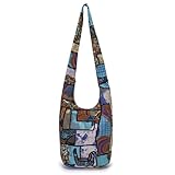 Il s'agit d'un sac à bandoulière imprimé hippie. Design à bandoulière simple, décontracté et léger. Il est parfait pour un usage quotidien comme pour le travail, les voyages et le shopping. Parfait comme cadeau.
