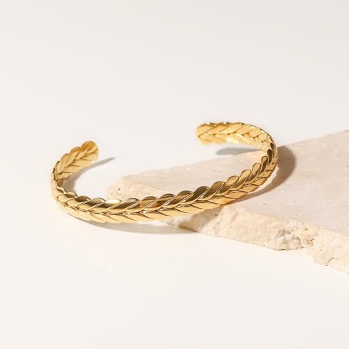18K Gold Women's Wheat Bracelet, Mesh Bracelet, Fashionable and Luxurious, Jewelry Gift, Birthday/Valentine's Day/Mother's Day/Christmas and Other Holiday Gifts3