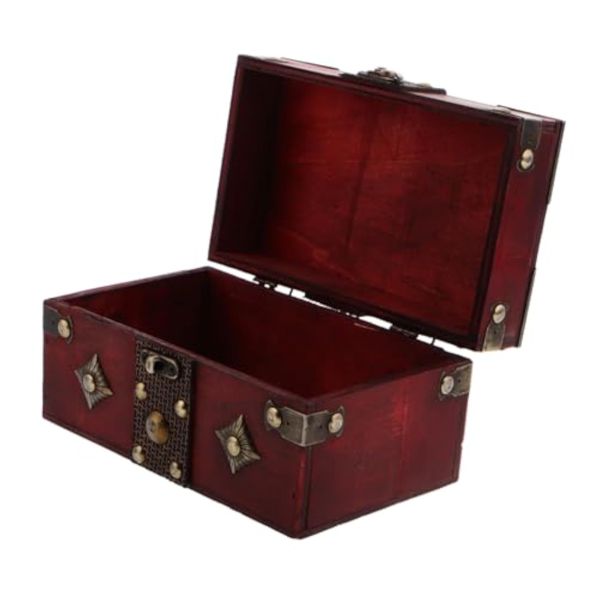 Vintage Wooden Jewelry Box Organizer, Retro Design