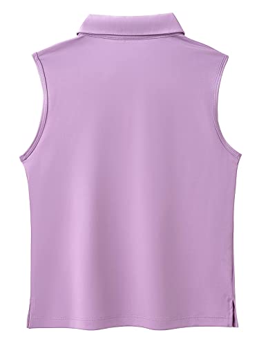 Image of Girls Golf Polo Shirts Sleeveless V Neck Shirts for 5-12 Years