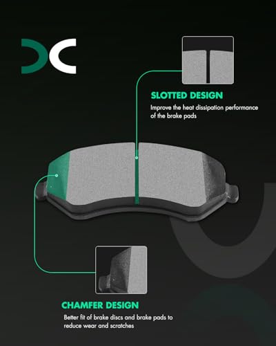 Image of SCITOO D981 D856A Front Rear Semi-Metal Brake Pads Sets For Liberty 2003-07 | For Jeep For Liberty 2003 2004 2005 2006 2007; 8PCS w /Hardware