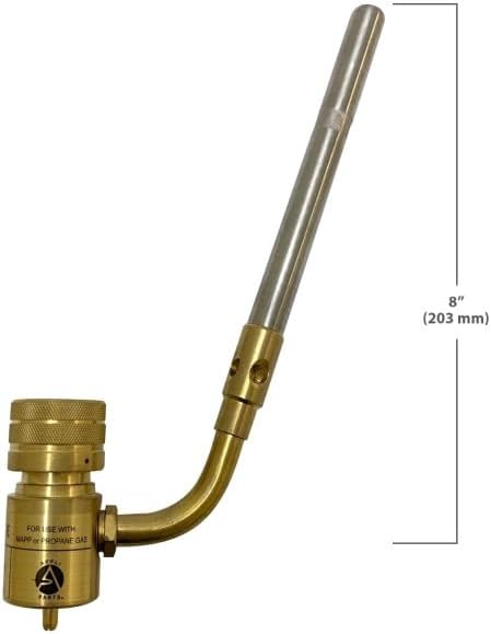 Miniatura 3 de Appli Parts APHT-1 - Antorcha de mano de un solo quemador para soldadura con mapa o propano punta giratoria en plomería Electricidad Refrigeración