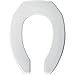 Bemis 2L2155T 000 2L2155T Medic-Aid Elongated Plastic Open Front Toilet Seat Less Cover with STA-TITE, DuraGuard and 2-inch Lifts