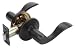 Dynasty Hardware V-HER-82-12P Heritage Lever Passage Set, Aged Oil Rubbed Bronze, Visual Pack