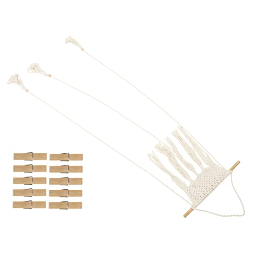 Abaodam 2Pcs Woven Photo Folder Woven Wall Hangings Large Macrame Wall Hanging Hangers To Decorate Wall Collage Picture Frames Wall Photo Collage Frame Macrame Picture Hanger Photo Holder #TOP5