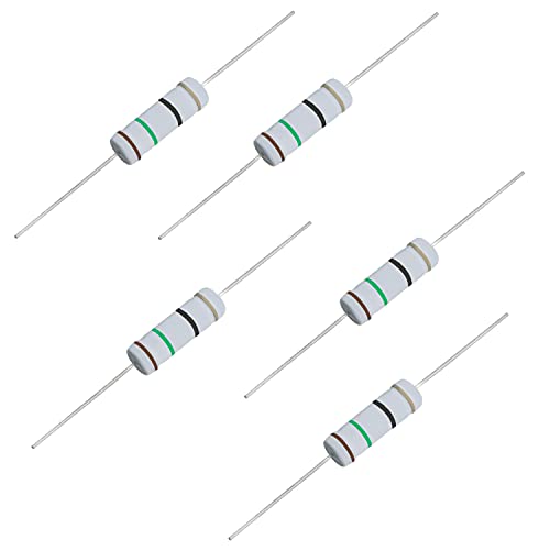 Résistance à film d'oxyde métallique 15 Ohm 5W pour circuits électroniques (Lot de 20)