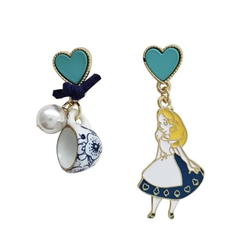BOUCLES D'OREILLES ALICE AUX PAYS DES MERVEILLES, BIJOUX ALICE AUX PAYS DES MERVEILLES, BOUCLE FEE
