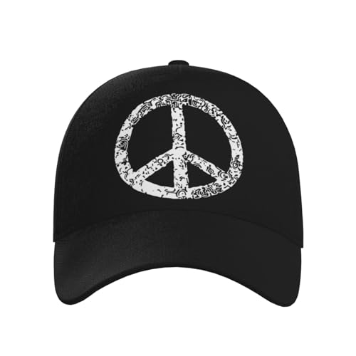 Symbol Peace Sign Banner Baseball Hats for Men and Women - Classic Adjustable Hats2