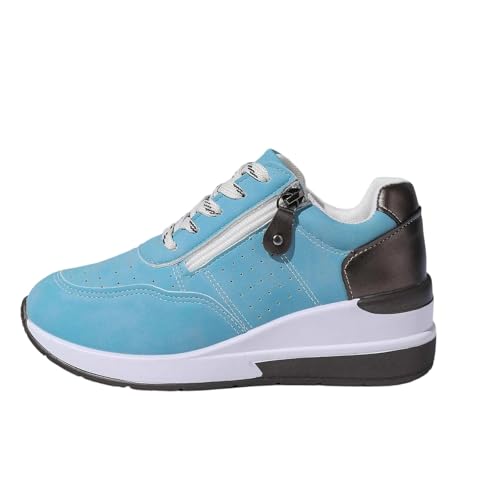 Baskets plateforme femme bleu clair pour un style tendance et polyvalent au quotidien