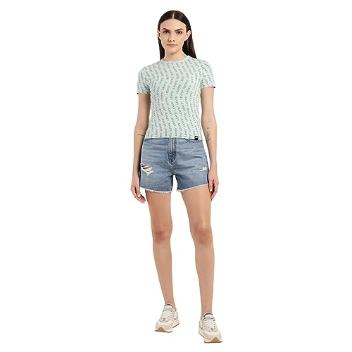 Image of Levi's Women's Cotton Slim Fit Brand Logo T-Shirt