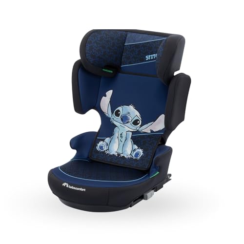 Bebeconfort Disney Road Fix i-Size, Seggiolino Auto 15-36 kg, 3,5-12 anni (100-150 cm), Seggiolino Auto Isofix Pieghevole, Portatile e Leggero 4.4 Kg, 14 Posizioni Poggiatesta, Authentic Stitch
