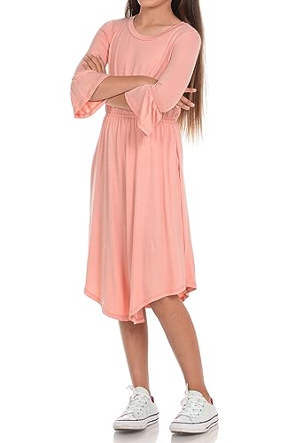 Pastel by Vivienne Women's Fit and Flare Midi Dress with Bell Sleeve2